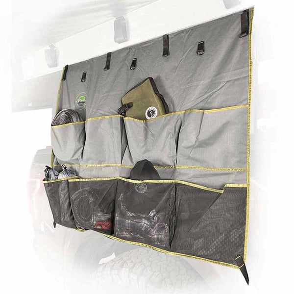OVS Tent & Awning Organizer — Feature shot: organizer hanging from an awning