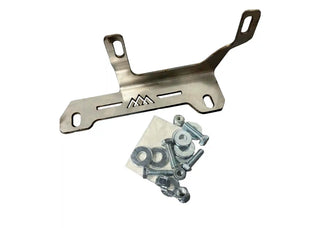 Backwoods Adventure Mods TSS Relocation Bracket (2010–2024 4Runner) — Feature shot: stainless steel TSS relocation bracket, front view