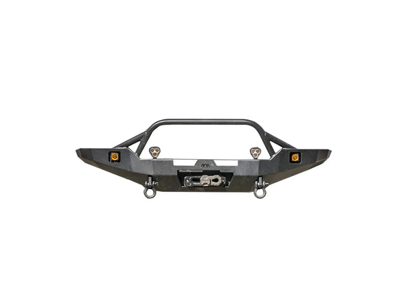 Backwoods Adventure Mods Hi-Lite Prerunner (2010–2024 4Runner) — Feature shot: full bumper with prerunner bull bar in black powder coat
