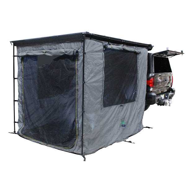 OVS HD Nomadic 90 Awning Room Enclosure — Feature shot: room enclosure under a 90 awning on a vehicle