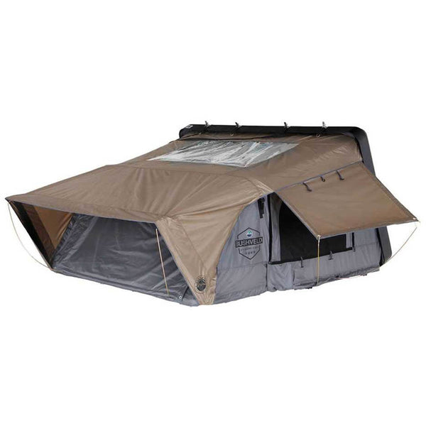 OVS HD Bushveld II — Feature shot: cantilever hard shell open, three-quarter view