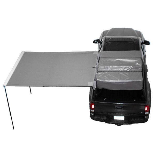 OVS HD Nomadic 90 Awning — Feature shot: deployed along the side of a pickup