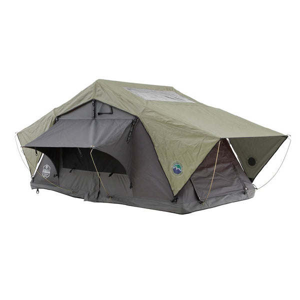 OVS HD Nomadic 2 Standard — Feature shot: tent unfolded with rainfly and ladder