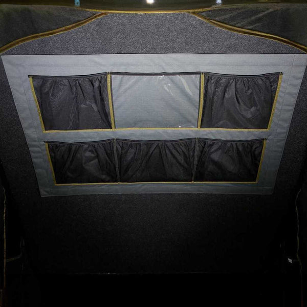 OVS HD Mamba III Overhead Organizer — Feature shot: mesh organizer on the tent ceiling
