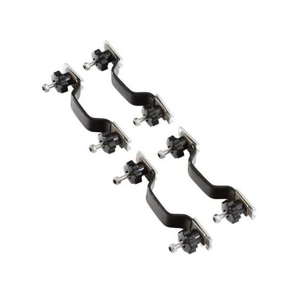 OVS Rooftop Tent Premium Mounting Bracket Kit — Feature shot: rubberized U-brackets with hardware