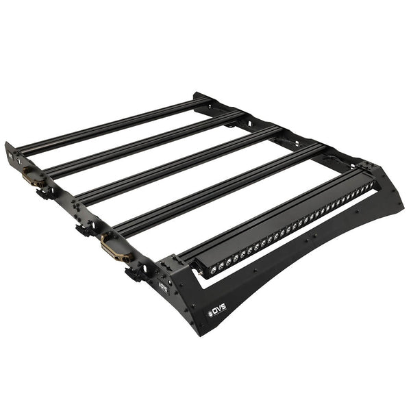 OVS Ruff Rax Roof Rack – 2011–2027 RAM 2500/3500 (No Light Bar Cutout) — Feature shot: three-quarter studio view