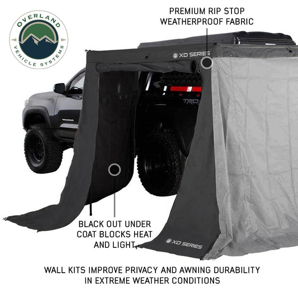 OVS XD Nomadic 270 LTE Awning Walls — Feature shot: premium ripstop fabric with blackout undercoat