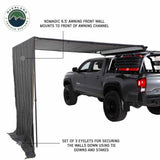 OVS HD Nomadic 90 Awning Shade Wall (6.5 ft) — Feature shot: front shade wall on a 90 awning
