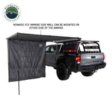 OVS HD Nomadic 90 Awning Shade Wall (6.5 ft) — Feature shot: side wall installed on a pickup