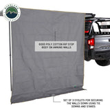 OVS HD Nomadic 90 Awning Shade Wall (6.5 ft) — Feature shot: wall panel with tie-down eyelets