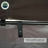 OVS HD Nomadic 90 Awning Shade Wall (6.5 ft) — Feature shot: wall clips into the awning channel