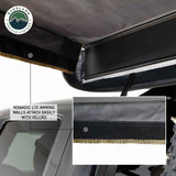 OVS HD Nomadic 180 LTE Awning Wall — Feature shot: hook-and-loop attachment to the awning