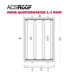 Leitner ACS ROOF INEOS Quartermaster Roof Rack low profile no-drill platform rack, dimension schematic