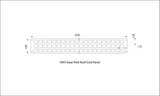 GearPOD ROOF Grid Panel — Feature shot: technical line drawing of grid panel dimensions and mounting layout