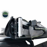 OVS HD Nomadic 270 Awning & 3-Wall Kit Combo — Feature shot: rivet-free pivoting rafter arm at the hinge