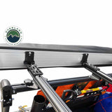 OVS HD Nomadic 270 Awning & 3-Wall Kit Combo — Feature shot: steel brackets and arms from below