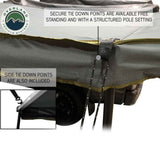 OVS HD Nomadic 270 Awning & 3-Wall Kit Combo — Feature shot: tie-down points with structured guy lines