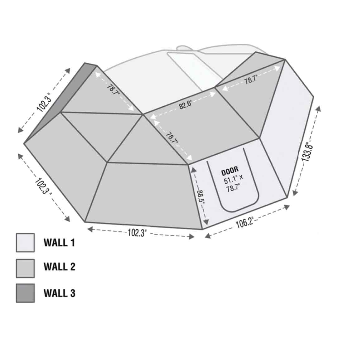THREE ZIP-ON WALLS