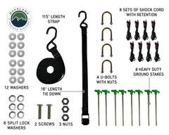 Overland Vehicle Systems HD Nomadic 270 LT Free Standing Awning + Bracket Kit