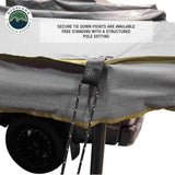 OVS HD Nomadic 180 LTE Awning — Feature shot: tie-down points that anchor the poles and shed rainwater