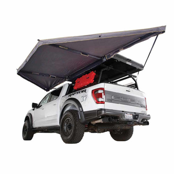 OVS HD Nomadic 180 LTE Awning — Feature shot: deployed on a pickup