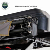 OVS HD Nomadic 180 LTE Awning — Feature shot: swivel pivot point at the awning base