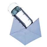 NaturNest 270 Car Awning — Feature shot: awning deployed showing 270° shade coverage