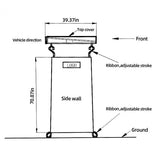 NaturNest Shower Room — Feature shot: full side view mounted and deployed at the vehicle's side door