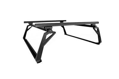 Leitner ACS Forged Tonneau Rack feature shot: rack mounted on a Retrax tonneau cover, no drilling into the bed