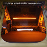 23ZERO Armadillo Horizon 3 — Feature shot: integrated USB LED light bar in amber mode