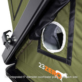 23ZERO Kabari Z — Feature shot: close-up of the 5-inch heater/cooler port for climate control hookup