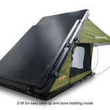 23ZERO Kabari Z — Feature shot: Z-lift design enabling easy bedding pack-up and storage when closing