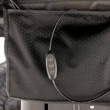23ZERO Onyx 270 Freestanding Vehicle Awning (Left) — Feature shot: close-up of the RGB LED light switch and USB control cord