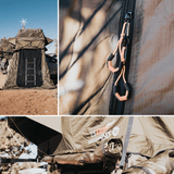 Walkabout Annex — Feature shot: annex zipped to the tent base