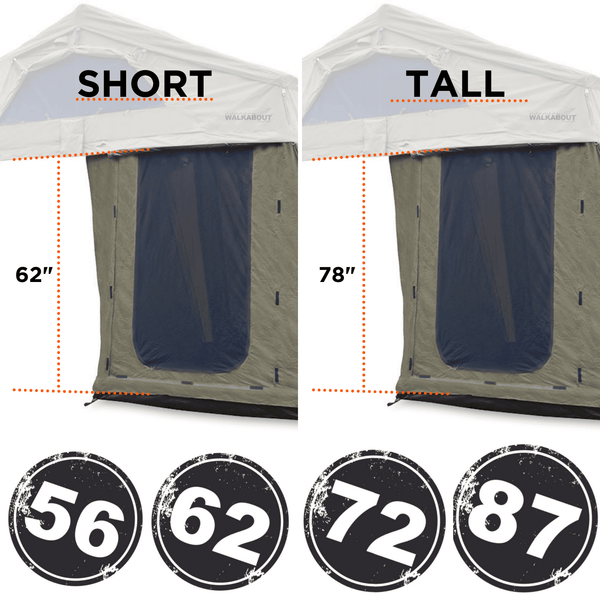 Walkabout Annex — Feature shot: Short vs Tall annex height comparison