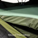 23ZERO Walkabout 62 2.0 — Feature shot: close-up of the queen-size high-density foam sleeping mattress