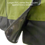 23ZERO Walkabout 62 2.0 — Feature shot: PVC center flap sealing the ridge seam against water intrusion