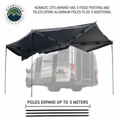 OVS 270 Degree Awning with Brackets for Mid - High Roofline Vans