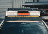 Backwoods Adventure Mods DRIFTR Roof Rack (2005–2023 Tacoma) — Feature shot: front of the rack with gear and lights mounted