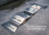 Backwoods Adventure Mods Aluminum Skid Plate System (2005–2023 Tacoma) — Feature shot: skid system with the optional connector plate