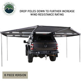 OVS HD Nomadic 180 Awning Connector Kit — Feature shot: drop poles for wind resistance