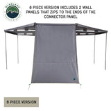 OVS HD Nomadic 180 Awning Connector Kit — Feature shot: 6-piece version with two wall panels
