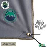 OVS HD Nomadic 180 Awning Connector Kit — Feature shot: built-in grommets for staking