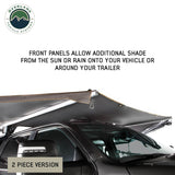OVS HD Nomadic 180 Awning Connector Kit — Feature shot: front panels add shade