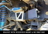 Backwoods Adventure Mods Hi-Lite Bull Bar (2016–2023 Tacoma) — Feature shot: mounting bracket clearing an aftermarket shock reservoir