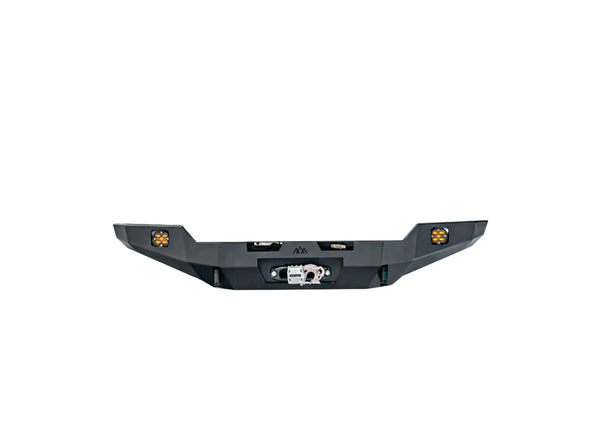 Backwoods Adventure Mods Hi-Lite No Bull Bar (2016–2023 Tacoma) — Feature shot: full bumper in black powder coat