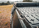 Backwoods Adventure Mods DRIFTR Roof Rack (2022–2027 Tundra) — Feature shot: deck plates for securing cargo