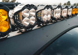 Backwoods Adventure Mods DRIFTR Roof Rack (2022–2027 Tundra) — Feature shot: wind fairing with LED lights mounted