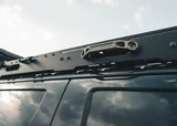 Backwoods Adventure Mods DRIFTR Roof Rack (2022–2027 Tundra) — Feature shot: Agency 6 grab handles on the side rail
