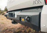 Backwoods Adventure Mods Rear Bumper (2022–2027 Tundra) — Feature shot: steel recovery shackle mounts